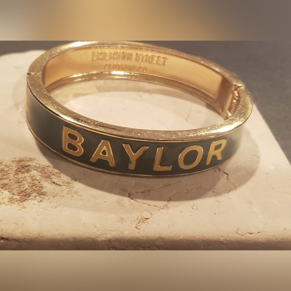 Baylor University Green and gold clasp hinge bangle Emerson Street Clothing Co - Picture 1 of 16